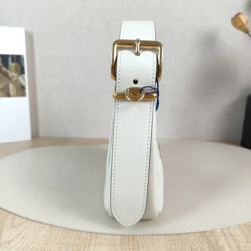 Miumiu Shoulder Bag Hobo Shoulder Bag White Calfskin One Size 18 × 6 × 11 cm — detail view 9 of 11