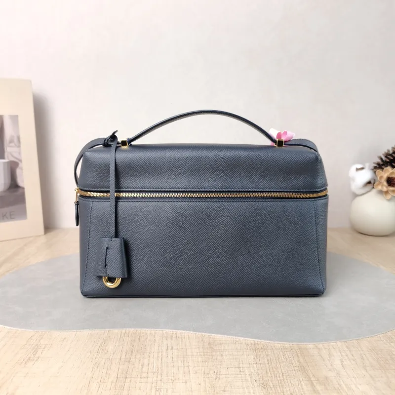 Loro Piana Crossbody Bag Extra Bag L27 Grey Calfskin One Size 27 × 10 × 16 cm