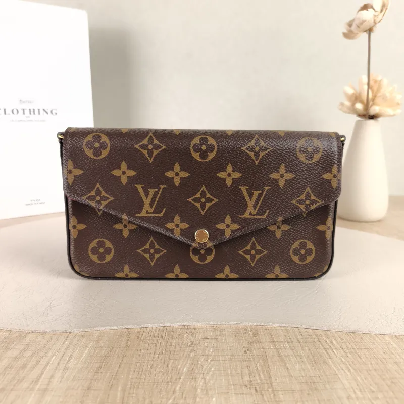 Louis Vuitton Crossbody Bag Pochette Félicie Monogram PVC Small 21 × 3 × 12 cm