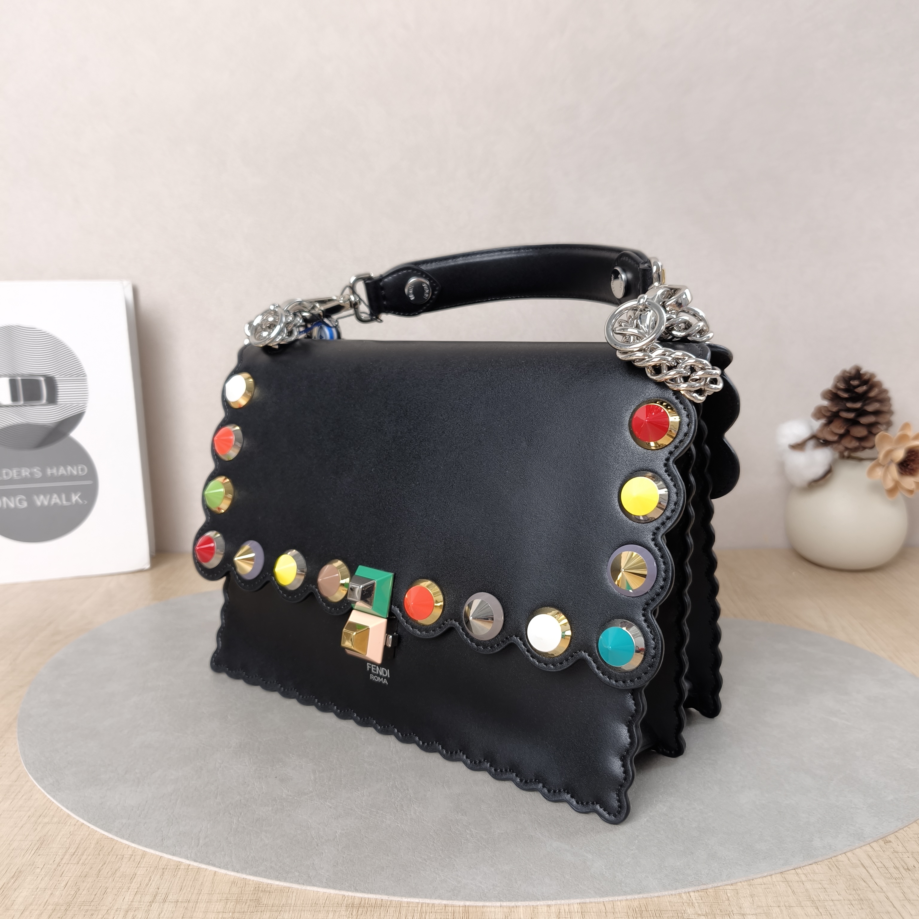 FENDI Crossbody Bag Crossbody Bag Black Calfskin One Size25 × 10 × 18 cm — cover view 5 of 5