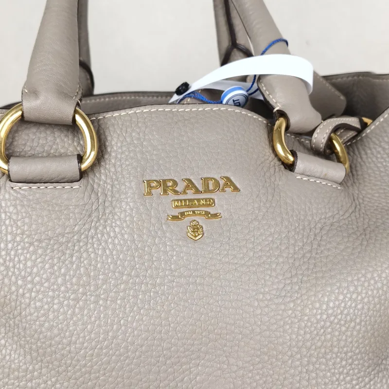 PRADA Top Handle Bag Tote Bag Grey Calfskin One Size36 × 11 × 35 cm — detail view 5 of 13