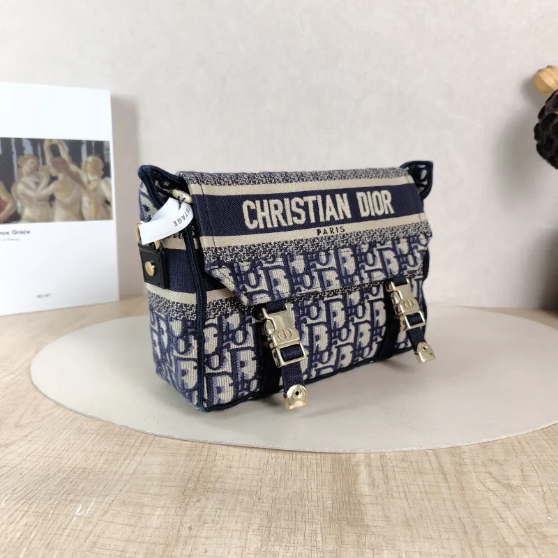 DIOR Crossbody Bag camp Messenger Bag Blue Canvas Small 23 × 8 × 15 cm — cover view 4 of 5