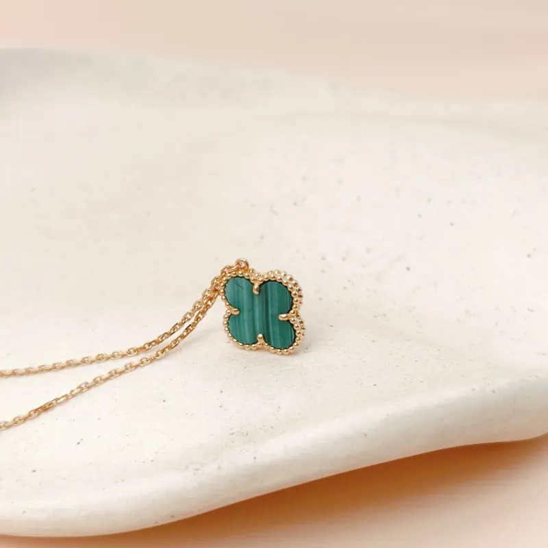 Van Cleef & Arpels Necklace Alhambra Alhambra Collection Yellow Gold 18KY ellow Gold Malachite Vintage Small 41cm — cover view 3 of 14