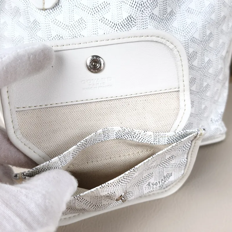 GOYARD Top Handle Bag ANJOU Shopping Tote White PV Cmini19.5 × 9 × 19.5 cm — detail view 7 of 11