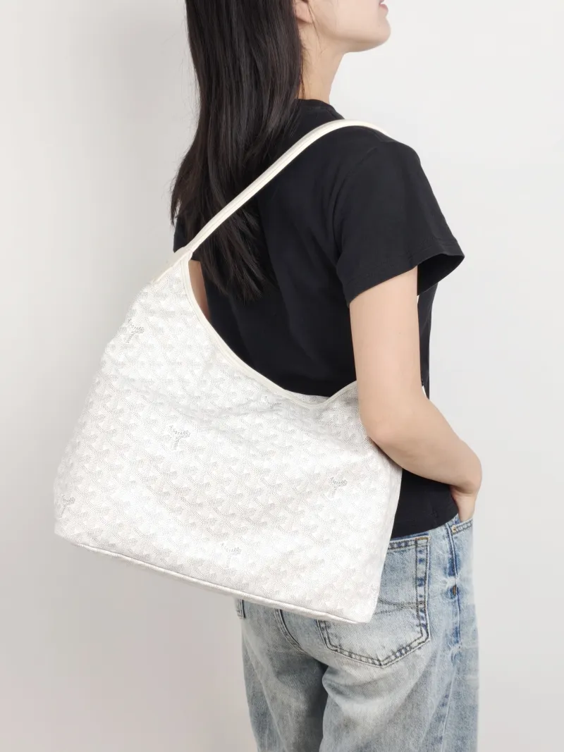 GOYARD Shoulder Bag White PVC Small 43 × 14 × 27 cm — on-model view 2 of 2