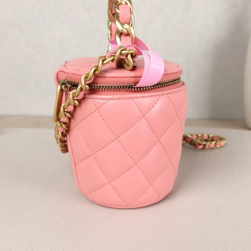 Chanel Crossbody Bag Box Crossbody Bag Pink Lambskin One Size9.5 × 8 × 10.5 cm — detail view 1 of 13
