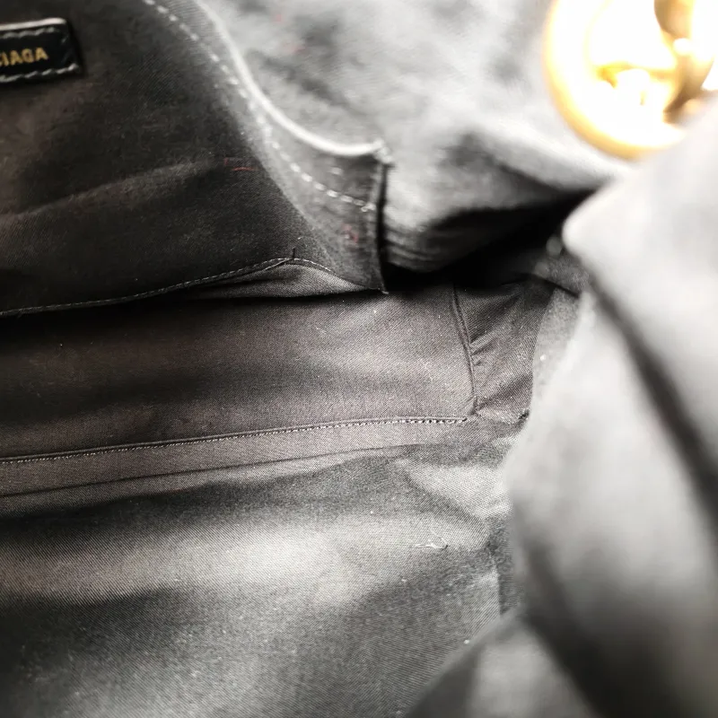 BALENCIAGA Shoulder Bag MONACO Chain Bag Black Calfskin Medium 34 × 15 × 24 cm — detail view 4 of 11