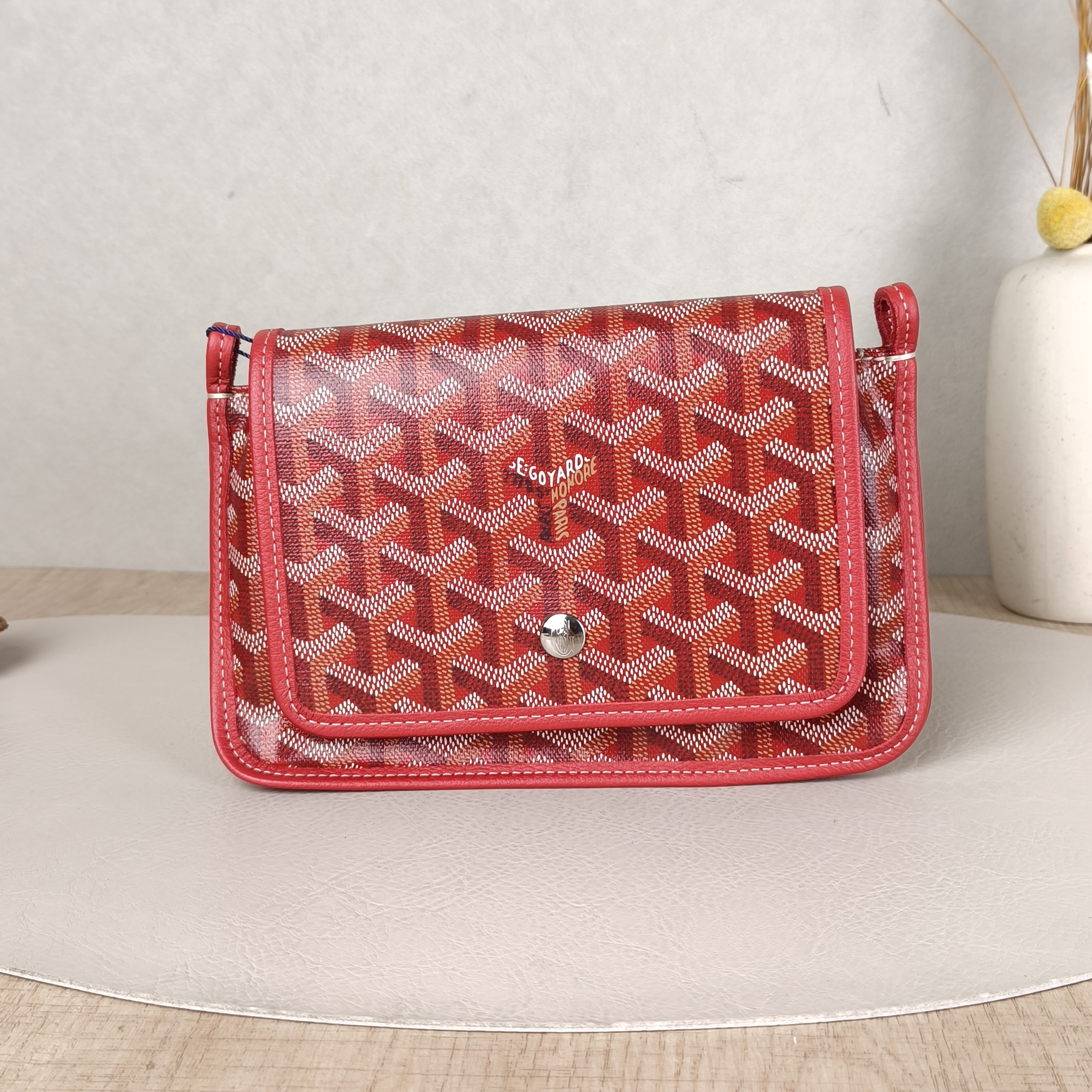 GOYARD Crossbody Bag PLUMET Red PVC One Size20.5 × 2.5 × 14 cm