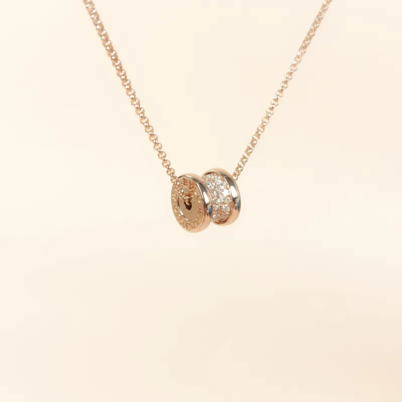 Bvlgari Necklace B.zero1 Rose Gold Diamond18KR ose Gold One Size 44cm — cover view 8 of 9
