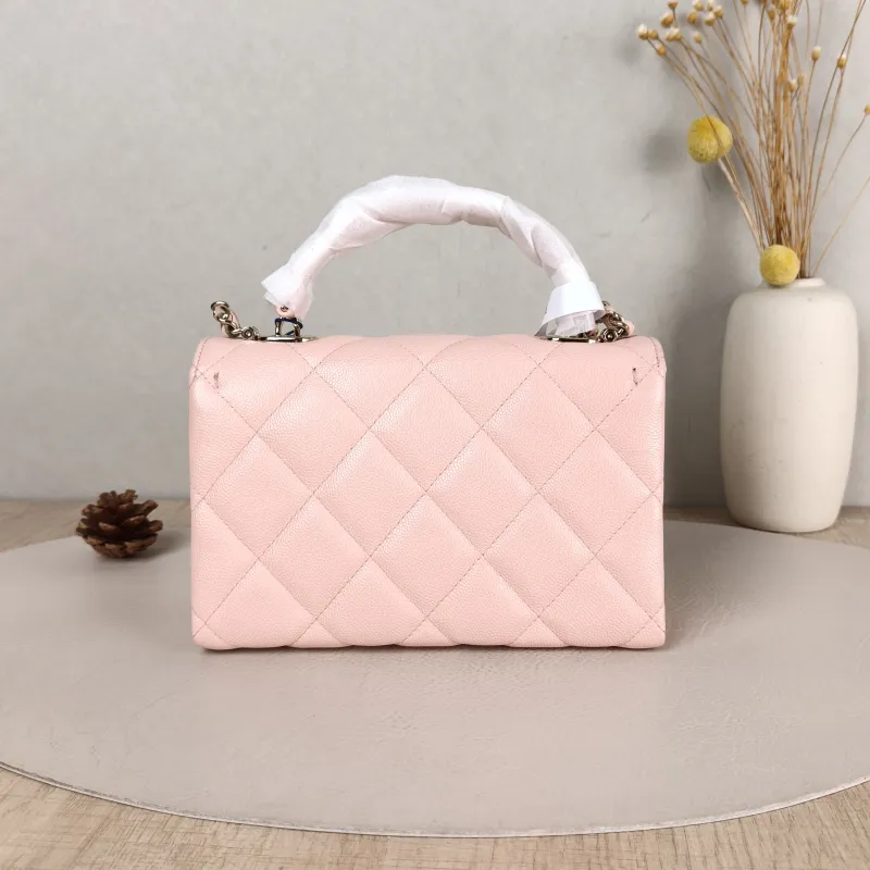Chanel Crossbody Bag Top Handle Crossbody Bag Box Pink Calfskin One Size 19 × 8 × 12 cm — cover view 4 of 5