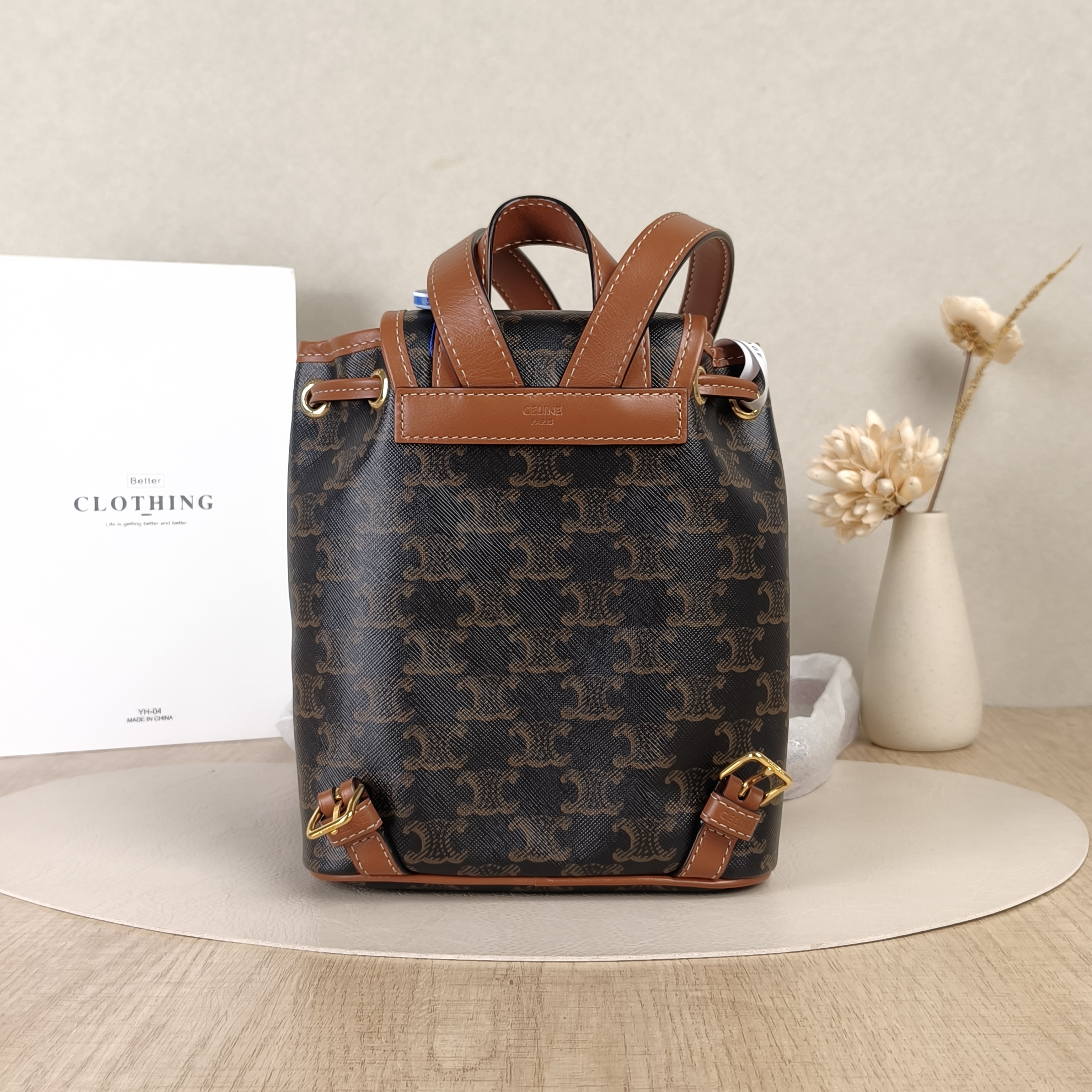 CELINE Backpack FOLCO Backpack Monogram PV Cmini17 × 10 × 20 cm — cover view 2 of 5