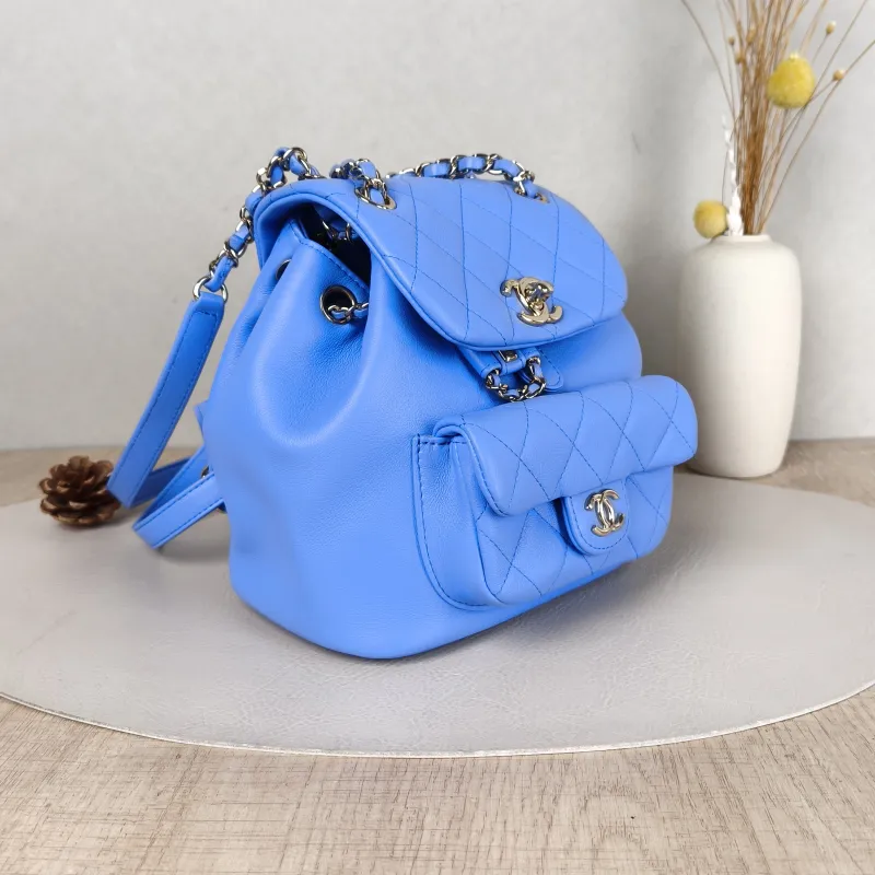 Chanel Backpack Duma Blue Calfskin Small18 × 12 × 18.5 cm — cover view 2 of 5