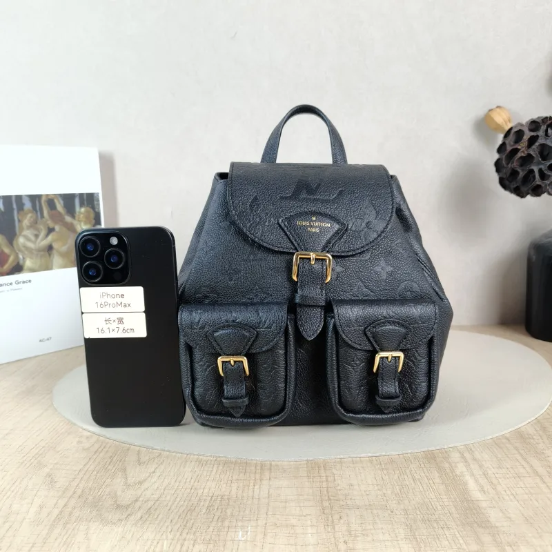 Louis Vuitton Backpack Backup Backpack Black Calfskin One Size20 × 14 × 22 cm — cover view 2 of 5