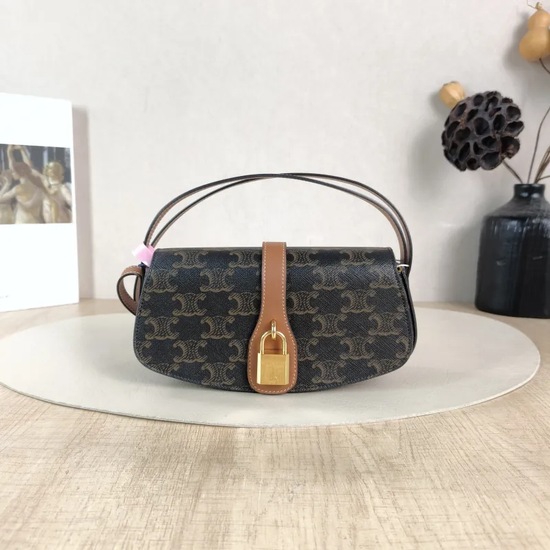 CELINE Crossbody Bag TABOU Monogram PVC Mini 18 × 5 × 8 cm