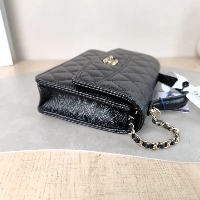 Chanel Backpack Backpack Black Grained Calfskin One Size 18.2 × 5 × 14 cm — detail view 5 of 12