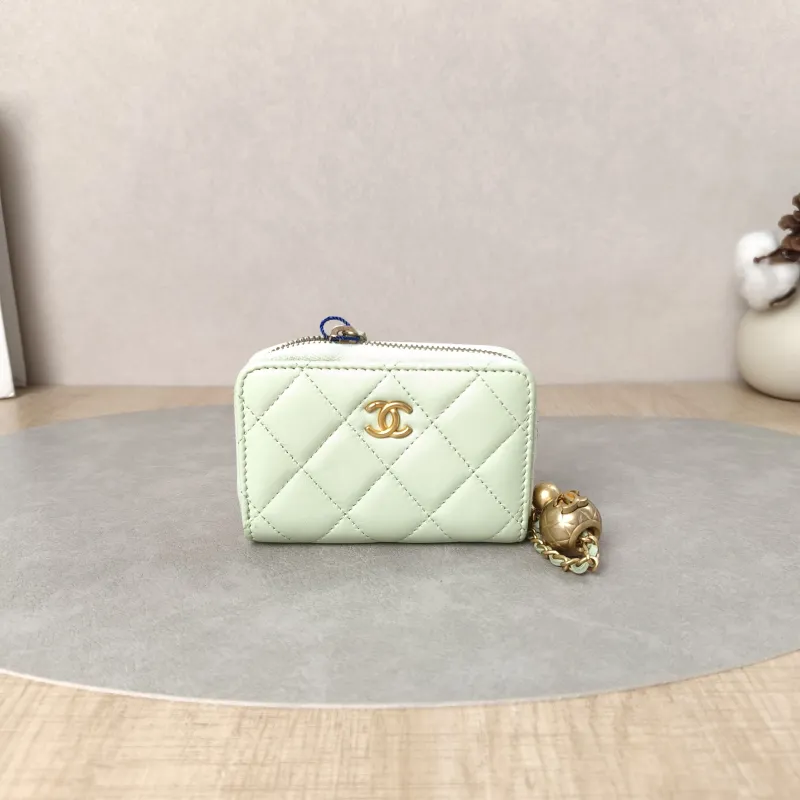 Chanel Crossbody Bag Cardholder Wallet Lambskin 11 × 2 × 7.5 cm