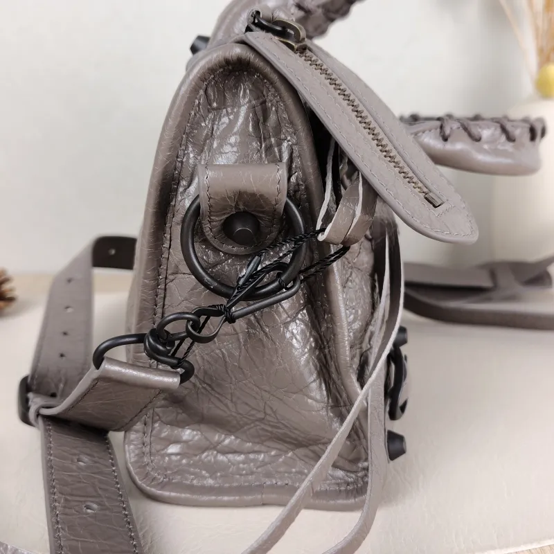 BALENCIAGA Crossbody Bag Classic City Brown Lambskin Mini 24 × 10 × 16 cm — detail view 2 of 11