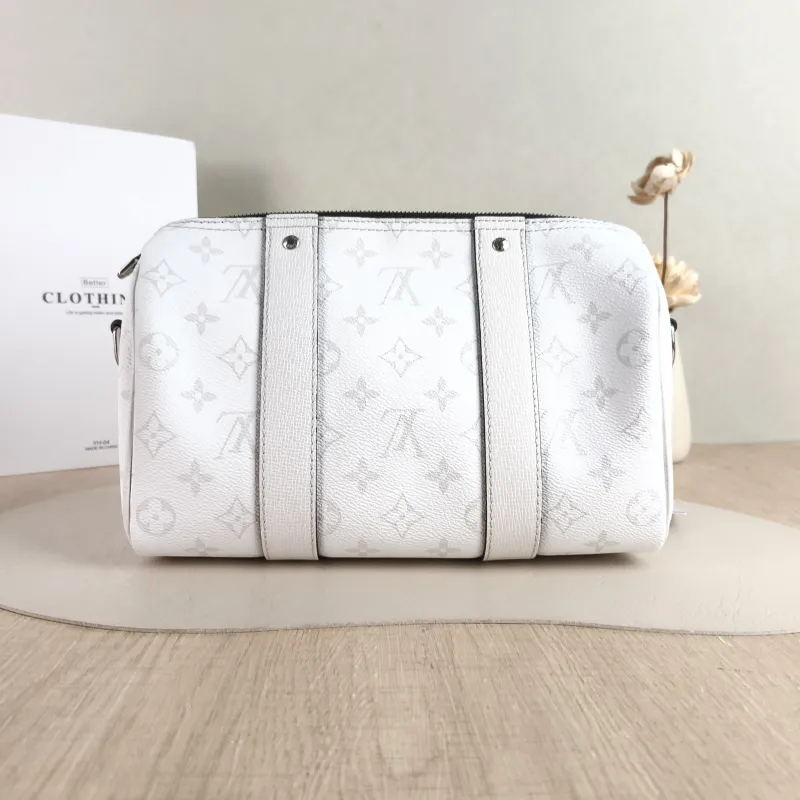 Louis Vuitton Crossbody Bag City Keepall White PVC Medium 27 × 13 × 17 cm — cover view 4 of 6