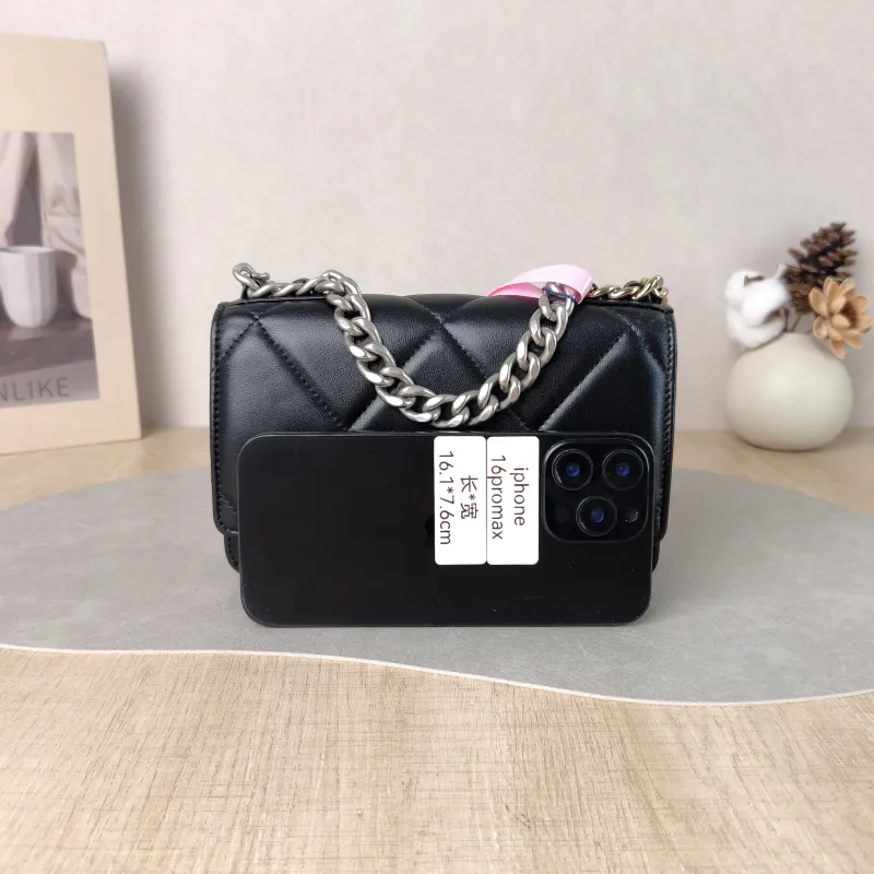 Chanel Crossbody Bag 19Bag WOC Black SL ambskin Mini 19.2 × 3.5 × 12.3 cm — cover view 3 of 5
