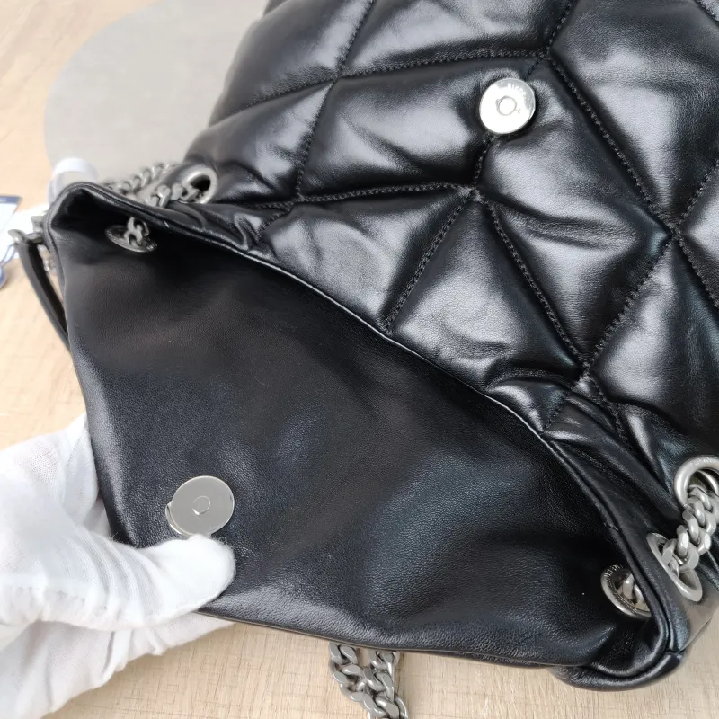 SAINT LAURENT Shoulder Bag PUFFER Black Lambskin Small29 × 11 × 17 cm — detail view 11 of 12