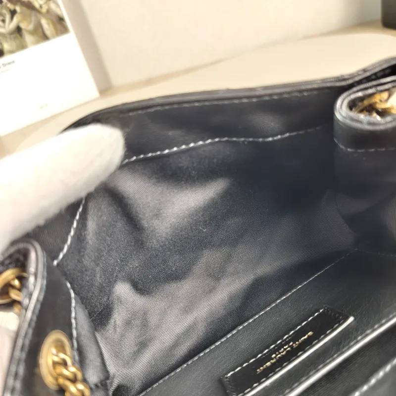 SAINT LAURENT Crossbody Bag NOLITA Black SL ambskin Mini 18 × 6 × 13 cm — detail view 1 of 13