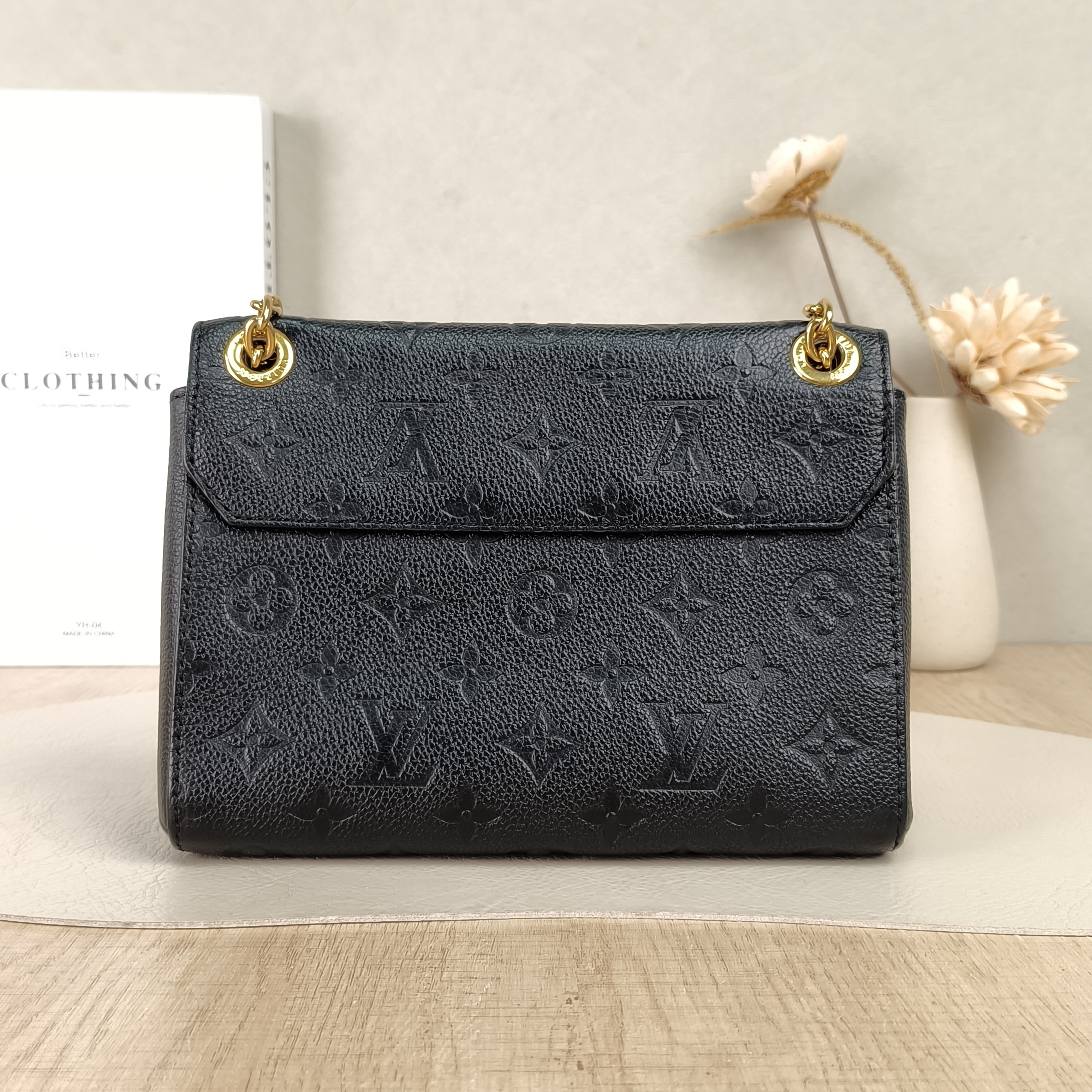 Louis Vuitton Shoulder Bag VAVIN Black Empreinte Embossed Calfskin Monogram BB20.5 × 8 × 15.5 cm — cover view 4 of 5