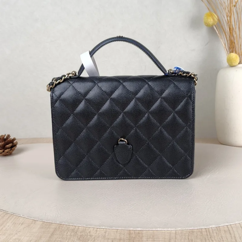 Chanel Backpack Backpack Black Grained Calfskin One Size 18.2 × 4 × 14 cm — cover view 5 of 5