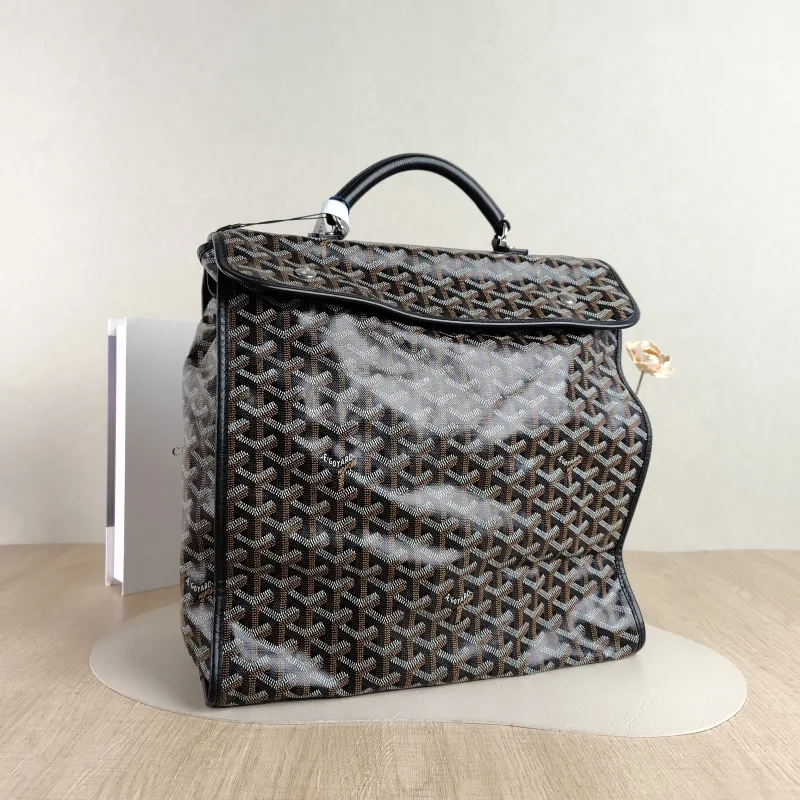 GOYARD Backpack SAINT LEGER Backpack Black ine Canvas One Size 34 × 15 × 37 cm — cover view 3 of 4