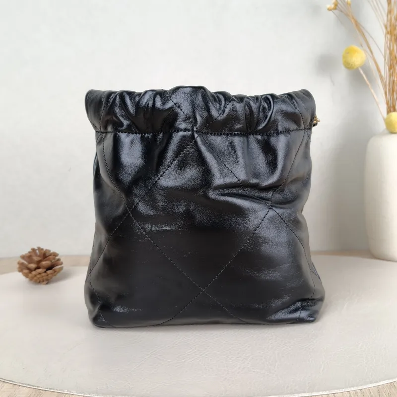 Chanel Shoulder Bag 22Bag Black CC alfskin Mini 20 × 6 × 19 cm — cover view 2 of 5