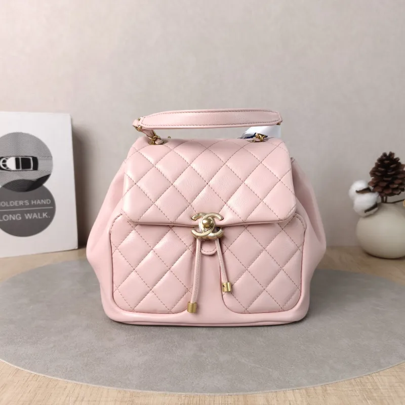 Chanel Crossbody Bag23k Backpack Pink Lambskin One Size20 × 12 × 23 cm
