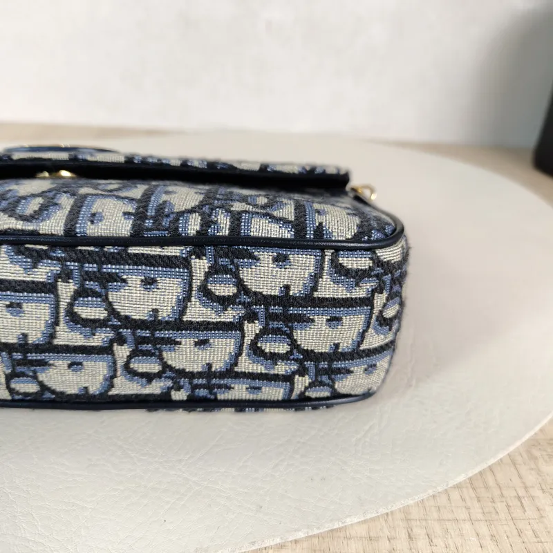 DIOR Crossbody Bag 30 Montaigne woc Blue Canvas One Size 21.5 × 3 × 12 cm — detail view 6 of 11
