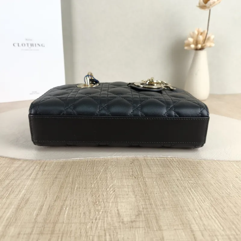 DIOR Top Handle Bag Lady D-Joy Black Lambskin Small 22 × 6 × 11 cm — cover view 6 of 6