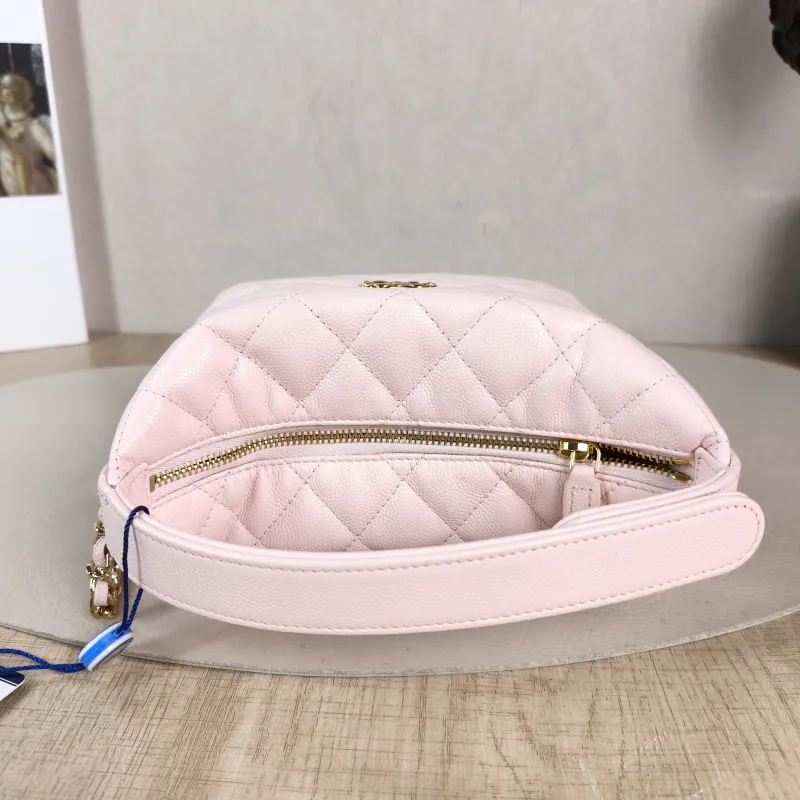 Chanel Crossbody Bag Crossbody Bag Pink Grained Calfskin One Size 16 × 6.5 × 12.5 cm — detail view 8 of 11