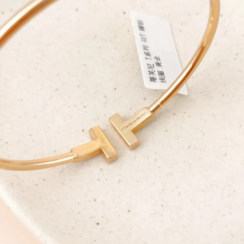 Tiffany&Co. Bangle TC ollection T Rose Gold 18K Diamond One Size 16.2cm — cover view 7 of 9