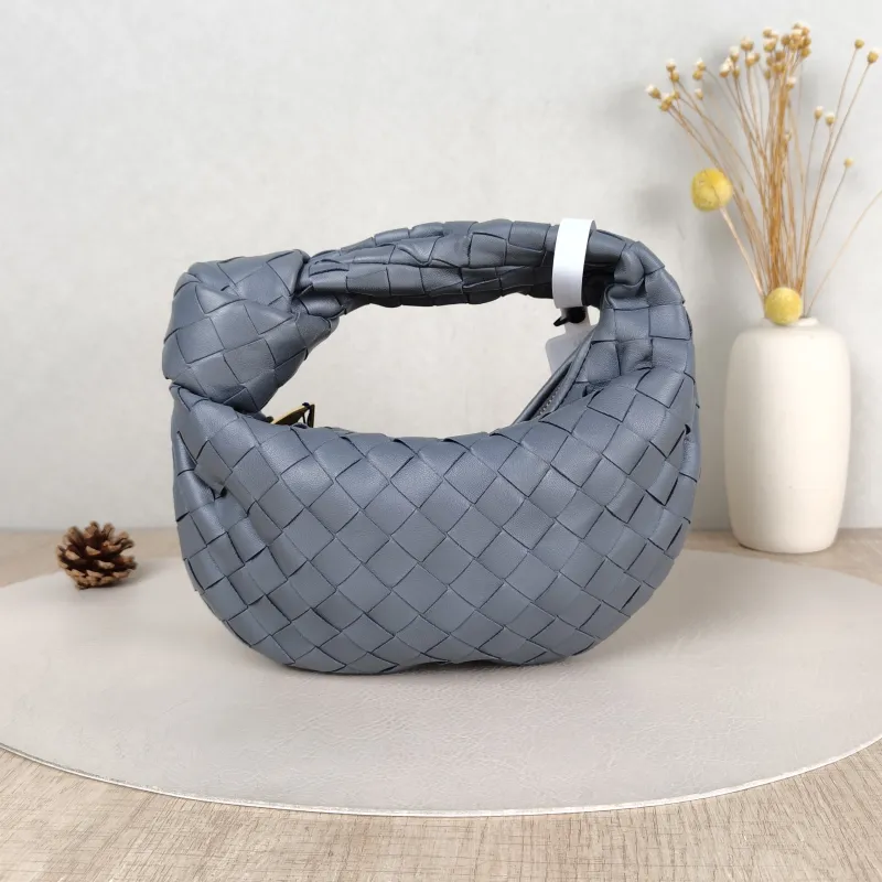 Bottega Veneta Top Handle Bag Jodie Dark Grey Lambskin Mini 28 × 8 × 23 cm
