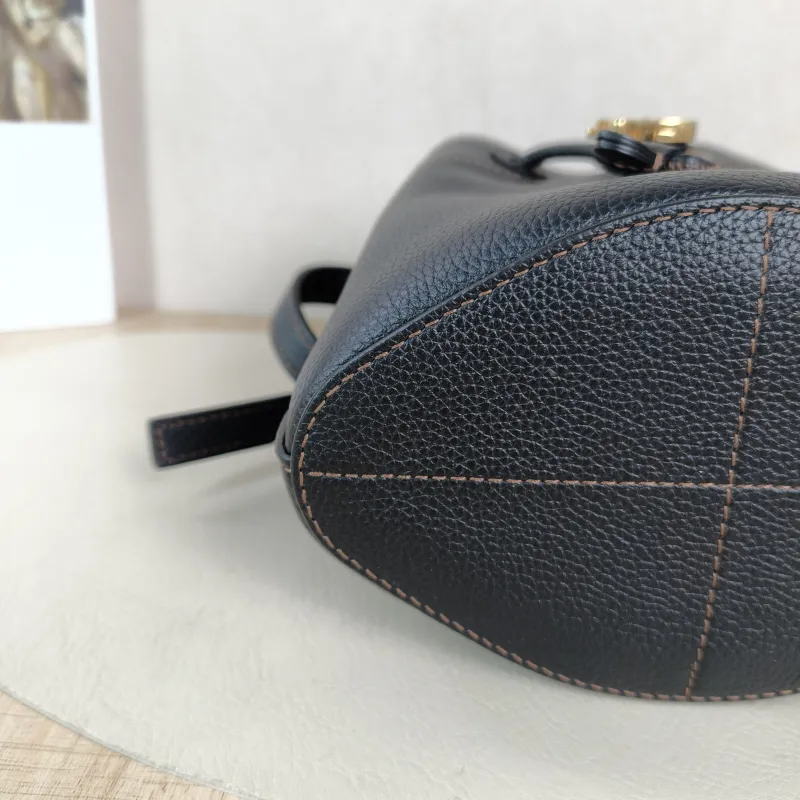BURBERRY Crossbody Bag Bucket Bag Black Calfskin One Size 17 × 11 × 17 cm — detail view 4 of 10