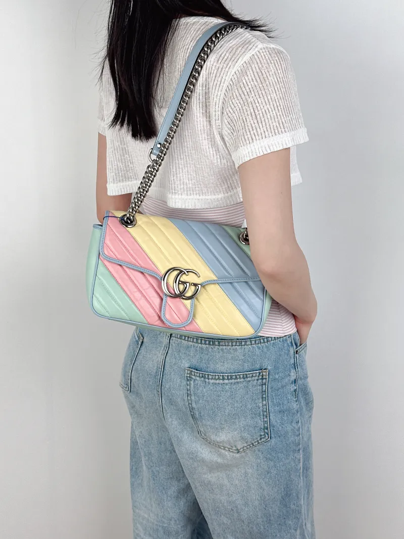 GUCCI Crossbody Bag GG Marmont Medium Marmont 26 Calfskin Medium26 × 7 × 15 cm — on-model view 3 of 3
