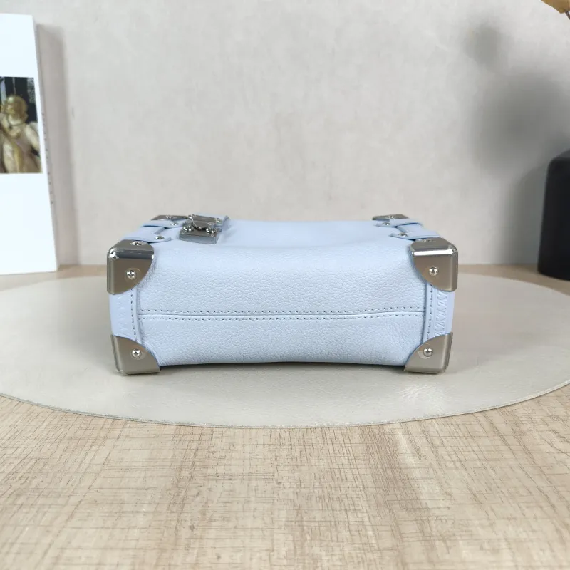 Louis Vuitton Crossbody Bag Side Trunk Box Blue Calfskin Small18 × 8 × 12.5 cm — cover view 2 of 5