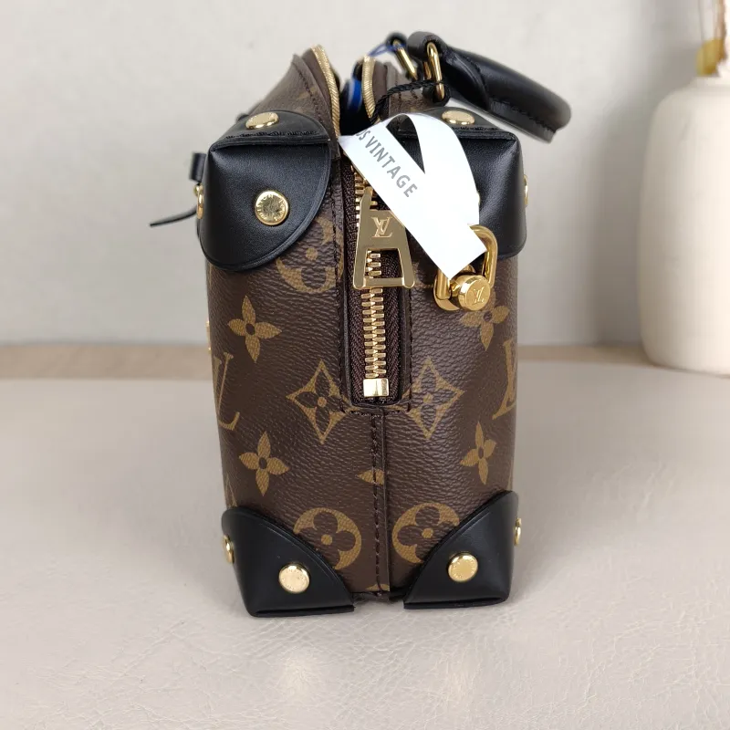 Louis Vuitton Crossbody Bag Petite Malle Souple Box Black PVC One Size 20 × 7.5 × 14 cm — detail view 8 of 13
