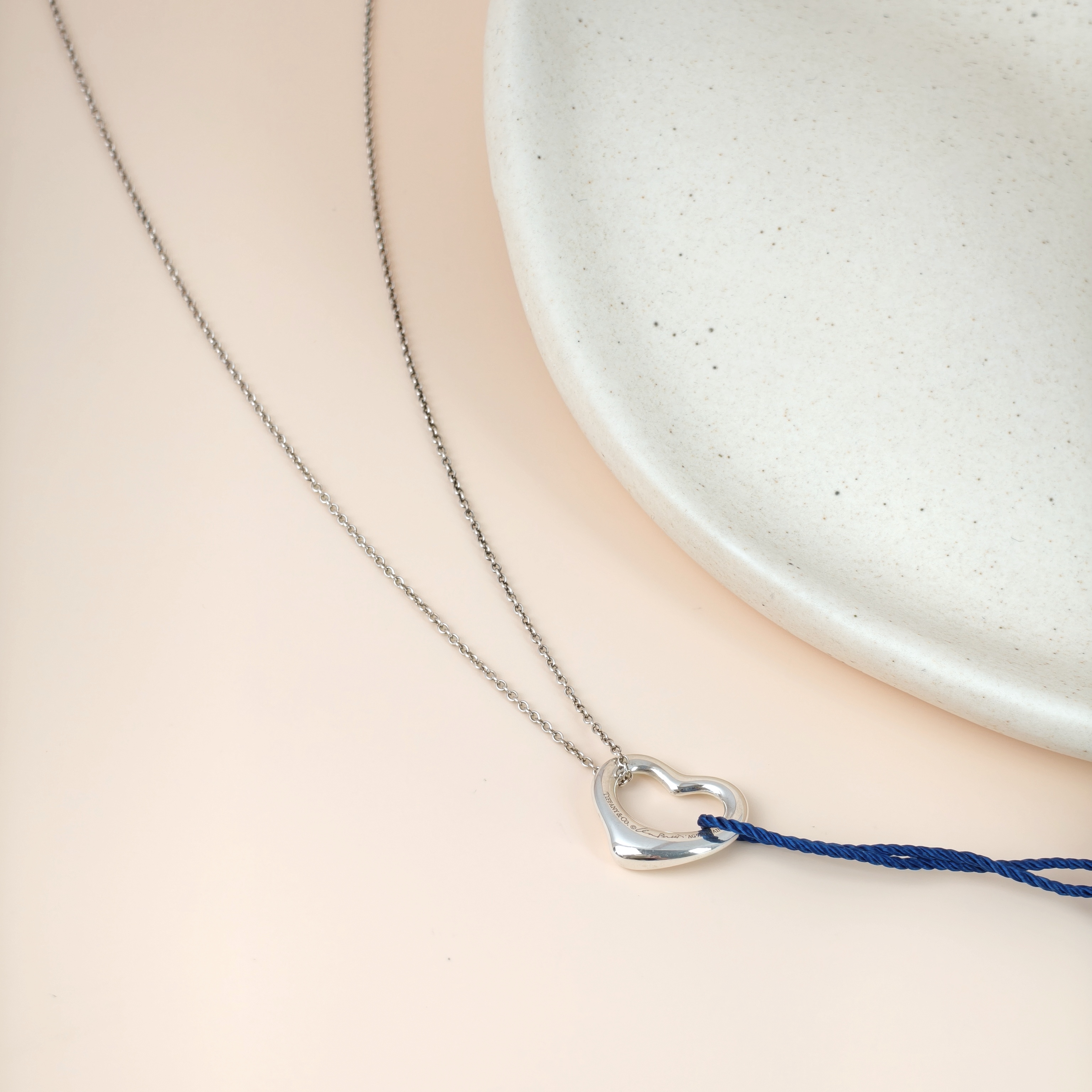 Tiffany&Co. Necklace Elsa Peretti Collection Open Heart Necklace Silver925 One Size38cm — cover view 5 of 9