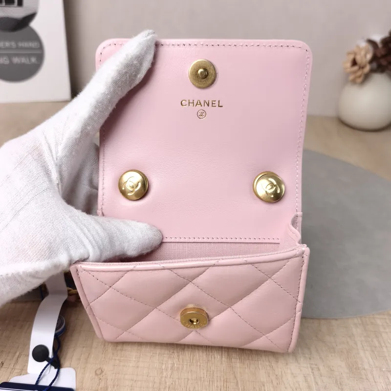 Chanel Crossbody Bag CF Crossbody Bag Pink Calfskin Mini 11 × 3 × 9 cm — detail view 11 of 11