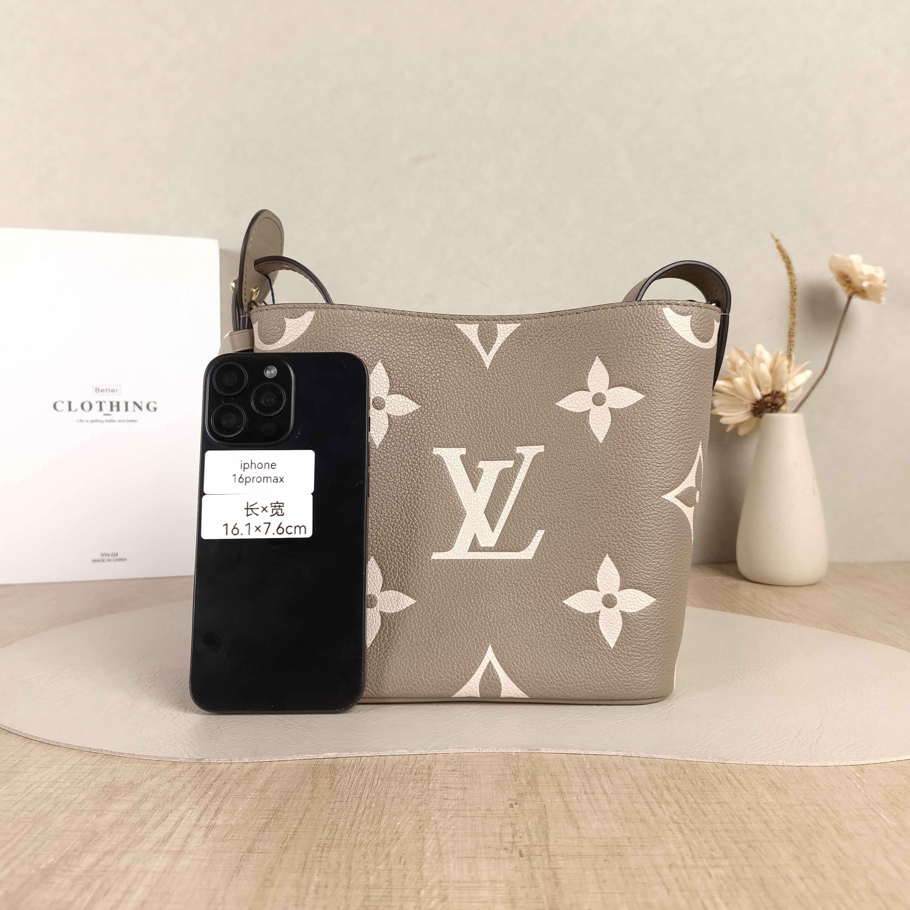 Louis Vuitton Top Handle Bag ALL IN BB · White Empreinte Embossed Calfskin Monogram BB18 × 12 × 16 cm — cover view 3 of 6