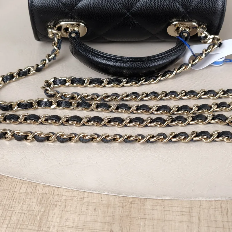 Chanel Crossbody Bag Box Black Grained Calfskin 15 × 7 × 10.5 cm — detail view 12 of 12