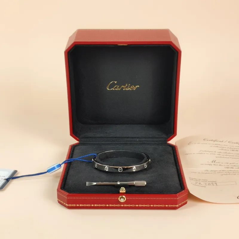 CARTIER Bangle Love Collection Bangle White Gold 18KW hite Gold Diamond Edition 16 — cover view 8 of 8