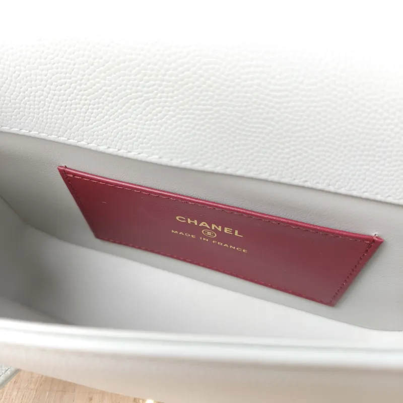 Chanel Shoulder Bag preppy coco Green Grained Calfskinmini17 × 5 × 11.5 cm — detail view 6 of 12