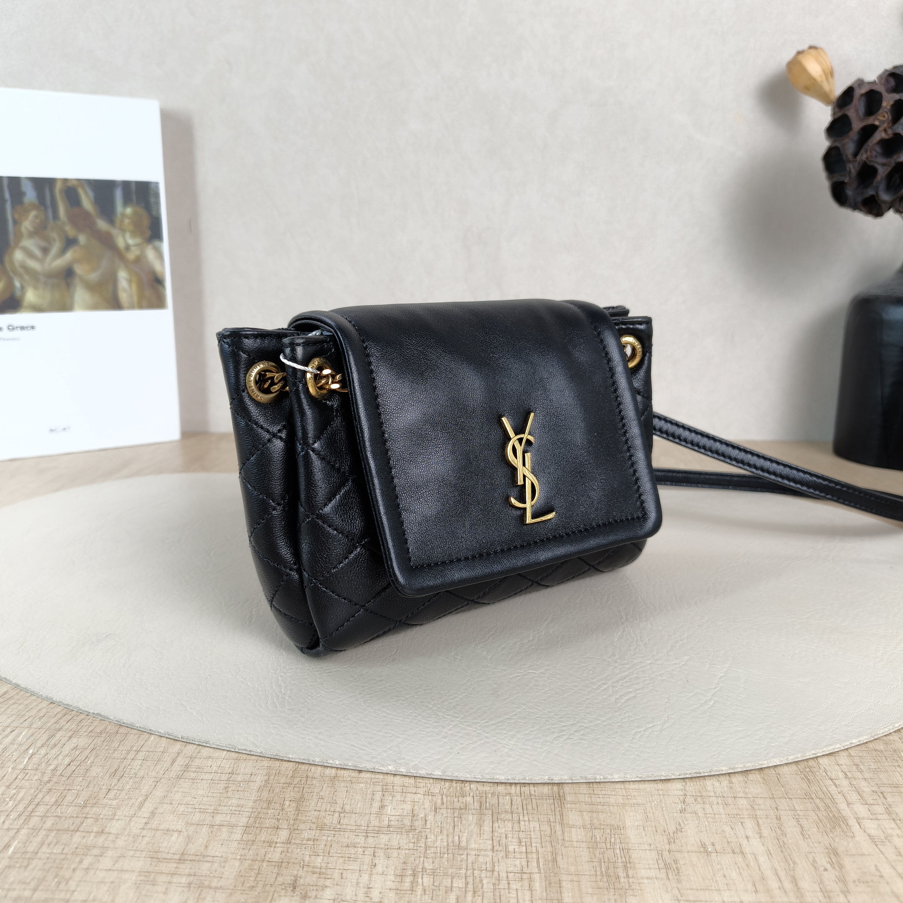 SAINT LAURENT Crossbody Bag NOLITA Black SL ambskinmini18 × 6 × 13 cm — cover view 3 of 5