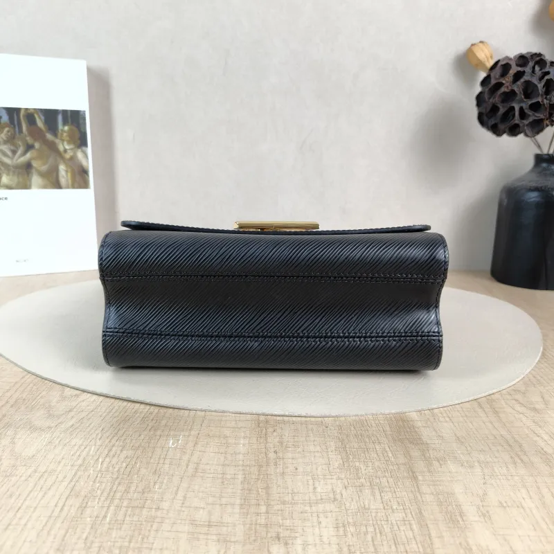 Louis Vuitton Crossbody Bag Twist Black Epi Embossed Calfskin Medium 23 × 9.5 × 17 cm — cover view 2 of 6
