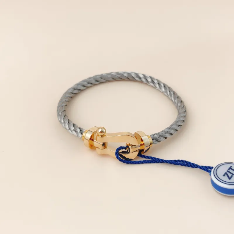 FRED Bracelet Force 10 Collection Bracelet Gold 18KY ellow Gold Large 2.6*1.4cm