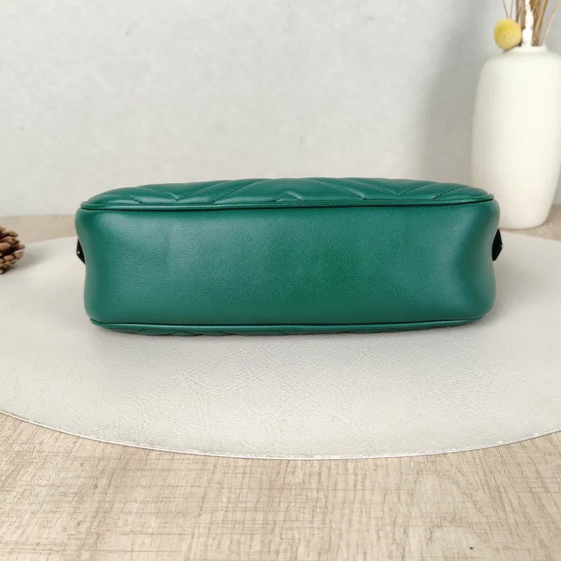 GUCCI Crossbody Bag GG Marmont Marmont Camera Bag Green Calfskin Small24 × 7 × 13 cm — cover view 5 of 5