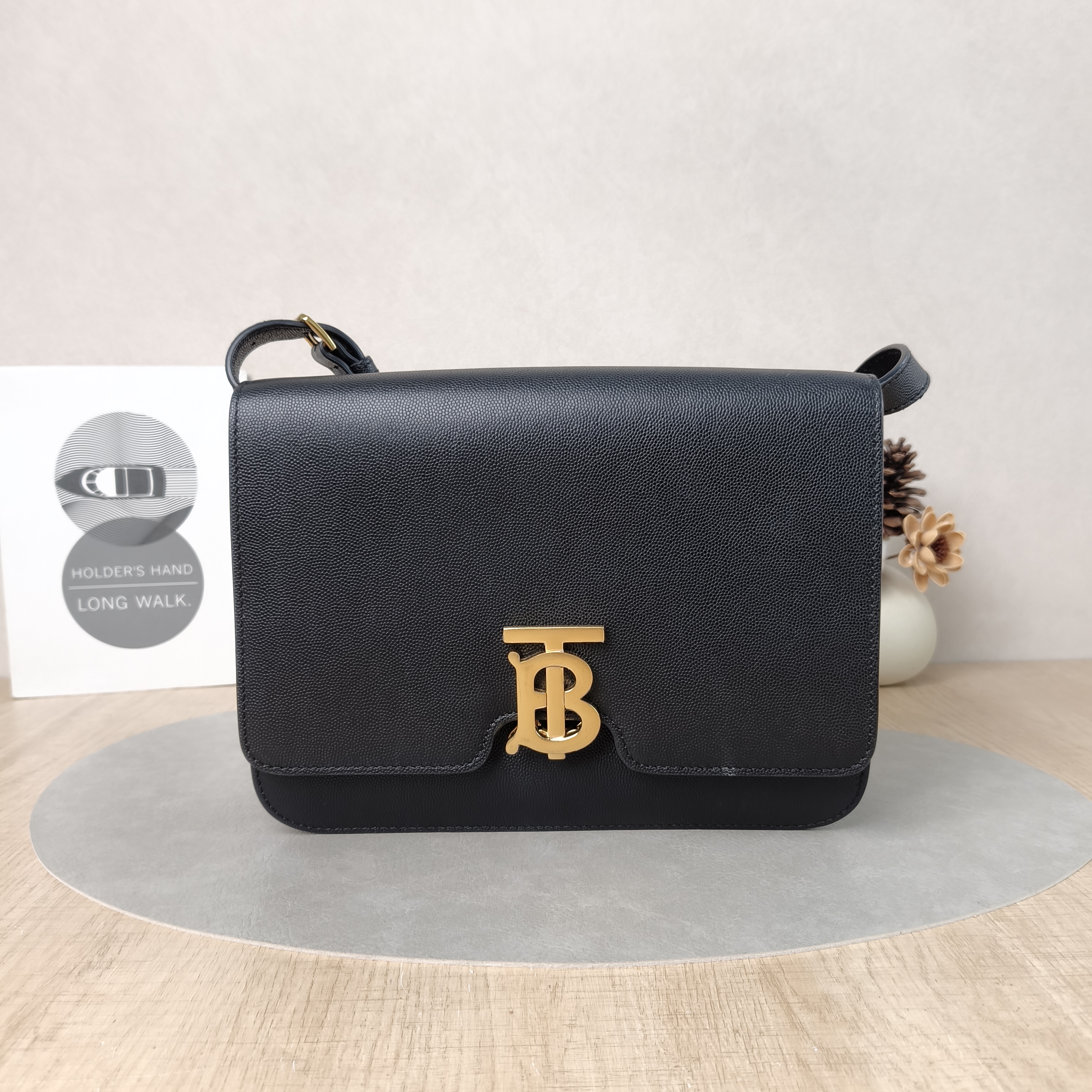 BURBERRY Crossbody Bagtb Collection Crossbody Bag Black Calfskin One Size25 × 9 × 19 cm